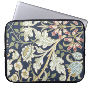 Capa Para Notebook Padrão Floral da Vintage em Azul