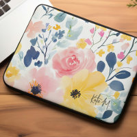 Padrão Floral de Cor de Água Moderna