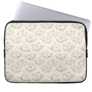 Capa Para Notebook Padrão Floral de Noiva