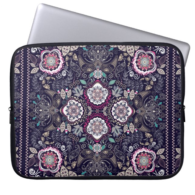 Capa Para Notebook Padrão floral de Paisley (Frente)