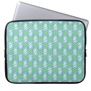 Capa Para Notebook Padrão Floral de Viagem Azul Chic Periwinkle