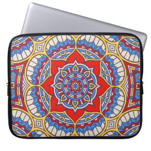 Capa Para Notebook Padrão floral étnico e boêmico sem costura.
