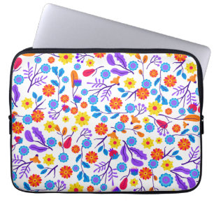 Capa Para Notebook Padrão Floral Exótico Colorido-23165