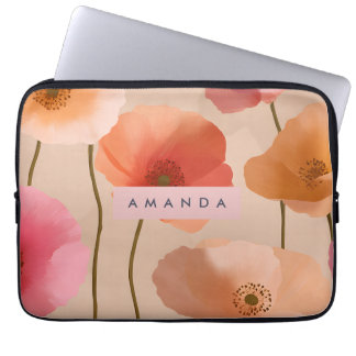Capa Para Notebook Padrão Floral Fraco Quente Personalizado