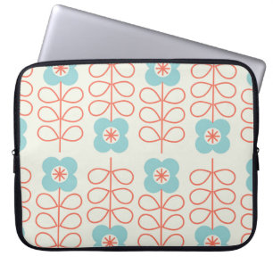 Capa Para Notebook Padrão floral geométrico sem costura. Estilo nó