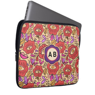 Capa Para Notebook Padrão Floral Olho da Sorte