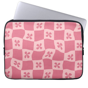 Capa Para Notebook Padrão Floral Retro-Rosa Verificado