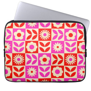 Capa Para Notebook Padrão Floral Retro Vibrante