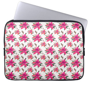 Capa Para Notebook Padrão Floral Rosa Design- 29500