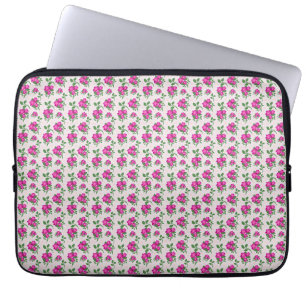 Capa Para Notebook Padrão Floral Rosa Sem Costura Aquarela Elegante