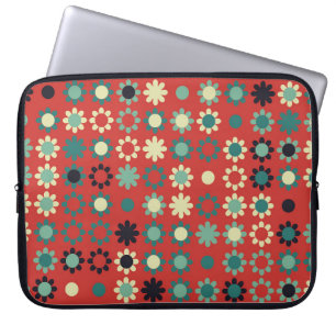 Capa Para Notebook Padrão floral sem costura com elementos coloridos,
