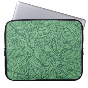 Capa Para Notebook Padrão floral sem costura com folhas. dorso tropi