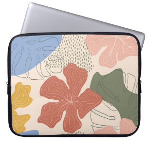 Capa Para Notebook Padrão floral sem costura desenhado à mão,colag