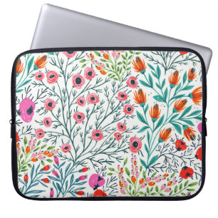 Capa Para Notebook padrão floral uniforme com floral de Verão,