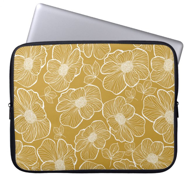 Capa Para Notebook Padrão floral uniforme de abstrato. Grupo de trás  (Frente)