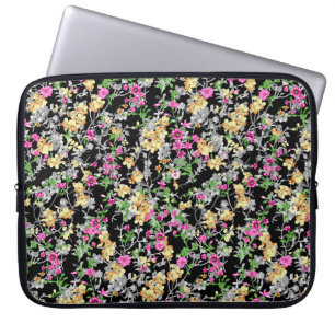 Capa Para Notebook padrão floral uniforme de aquarela