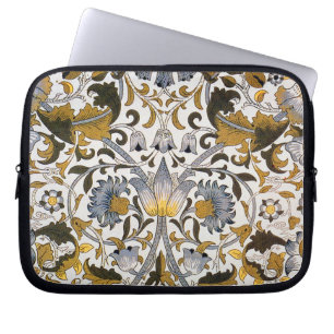 Capa Para Notebook Padrão Floral William Morris Lodden: Azul Ouro