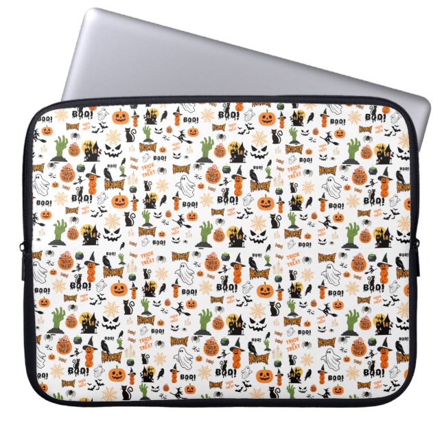 Capa Para Notebook Padrão Fofo de Halloween para Laptop (Frente)