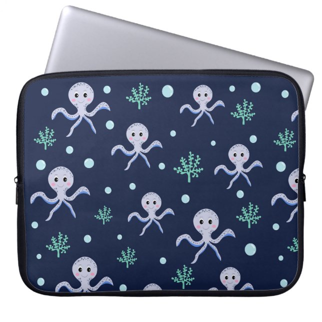 Capa Para Notebook Padrão Fofo de Polvo (Frente)