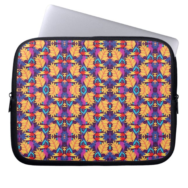 Capa Para Notebook Padrão genético colorido (Frente)