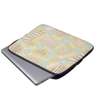 Capa Para Notebook Padrão Geométrico Abstrato em Pastel Moderno