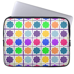Capa Para Notebook Padrão Geométrico Abstrato Vibrante em Cores Inten