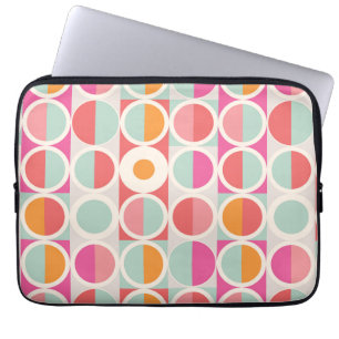 Capa Para Notebook Padrão Geométrico Azul Cor-de-laranja Cor-de-rosa