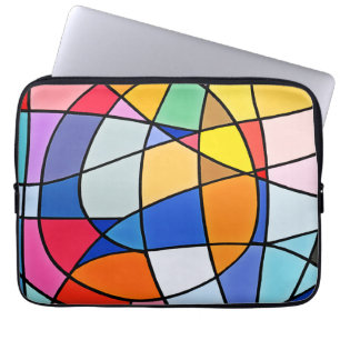 Capa Para Notebook Padrão Geométrico Colorido
