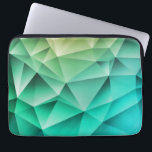 Capa Para Notebook Padrão Geométrico de Polígonos legal<br><div class="desc">Legal cores de verde,  aqua e azul neste design de padrão geométrico de polígono moderno. Proteja o seu laptop ou dispositivo tablet com uma manga na moda colorida.</div>