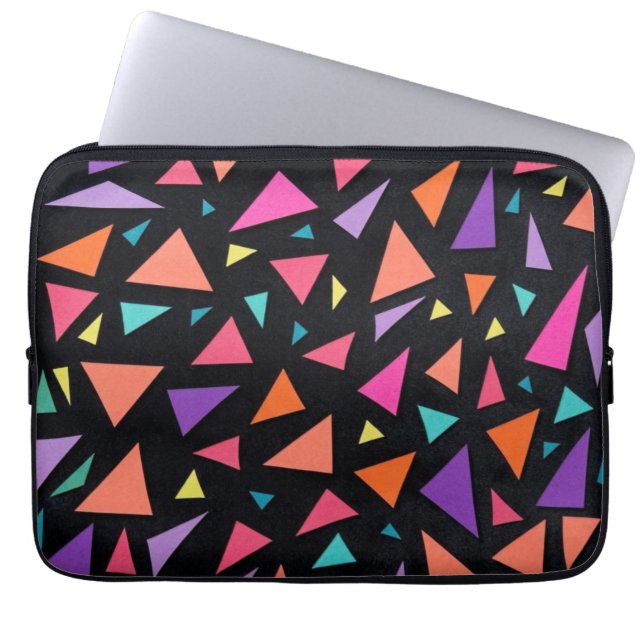Capa Para Notebook Padrão geométrico de triângulo multicolorido (Frente)