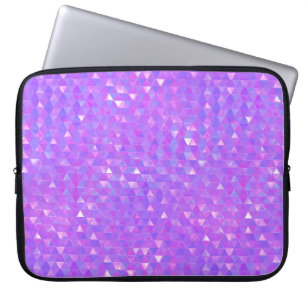 Capa Para Notebook Padrão Geométrico de Triângulos Tendência Roxo Ros