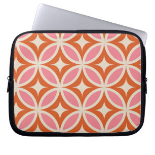 Capa Para Notebook Padrão geométrico moderno do meio século cor-de-ro