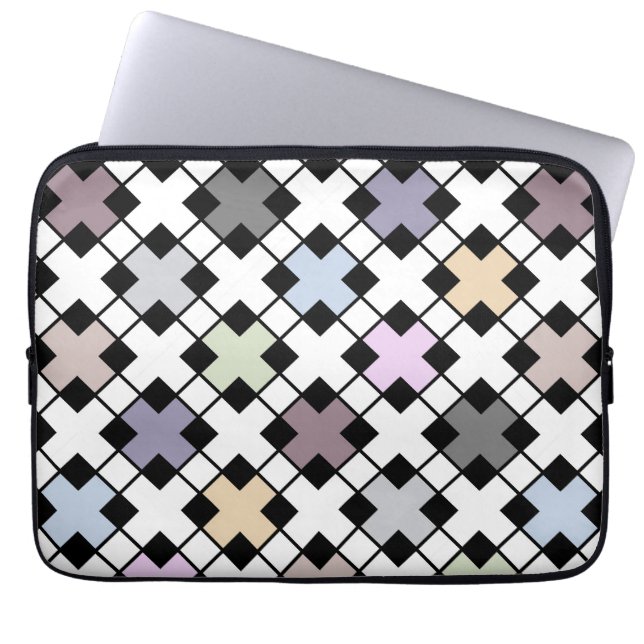 Capa Para Notebook Padrão geométrico multicolor (Frente)