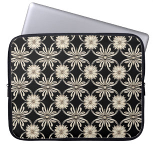 Capa Para Notebook Padrão geométrico preto e branco