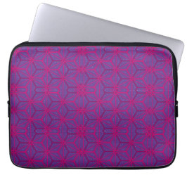 Capa Para Notebook Padrão geométrico retrô rosa