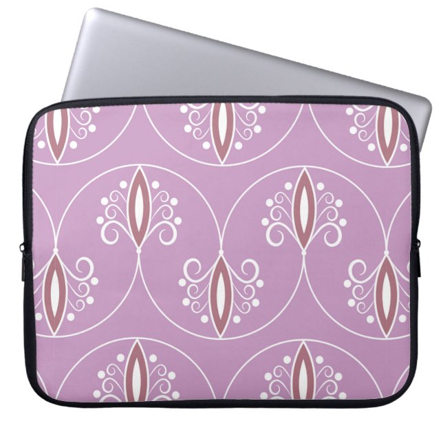 Capa Para Notebook Padrão geométrico sem costura com espirais. arte.  (Frente)