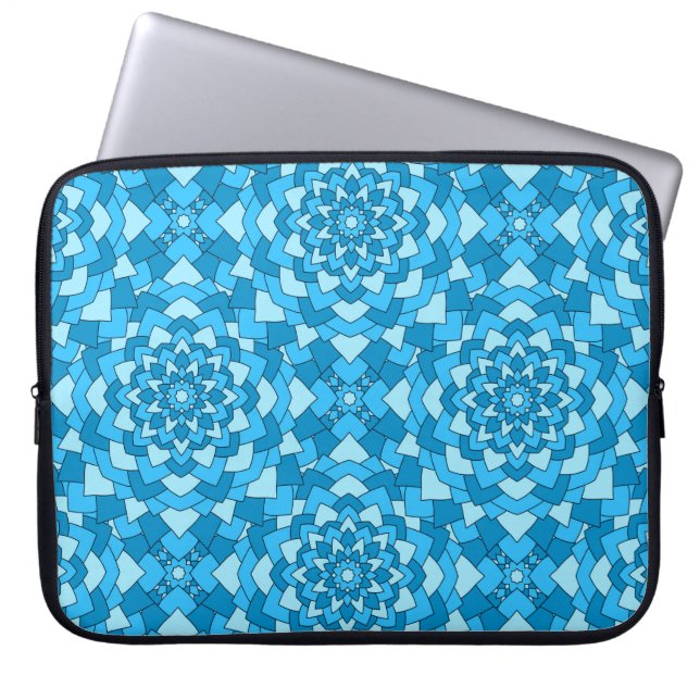 Capa Para Notebook Padrão geométrico sem costura geométrico azul de t (Frente)