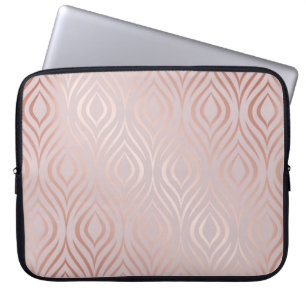 Capa Para Notebook padrão geométrico sem costura rosa gold