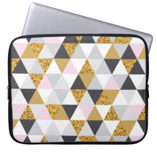 Capa Para Notebook Padrão geométrico sem soldadura de ouro