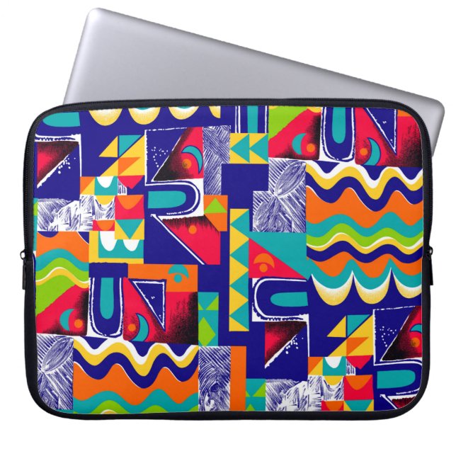 Capa Para Notebook Padrão geométrico uniforme moderno (Frente)
