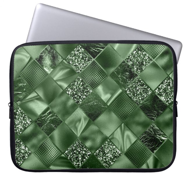 CAPA PARA NOTEBOOK PADRÃO GREEN DIAMOND SHIMMER (Frente)