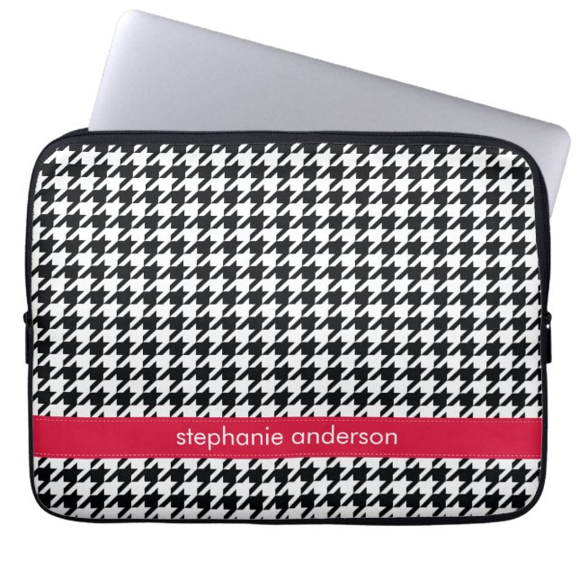 Capa Para Notebook Padrão Houndstooth (Frente)