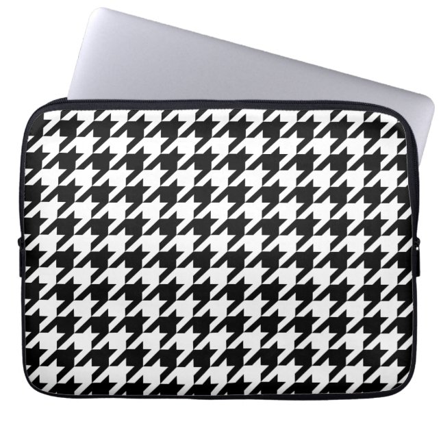 Capa Para Notebook Padrão houndstooth clássico design de verificação  (Frente)