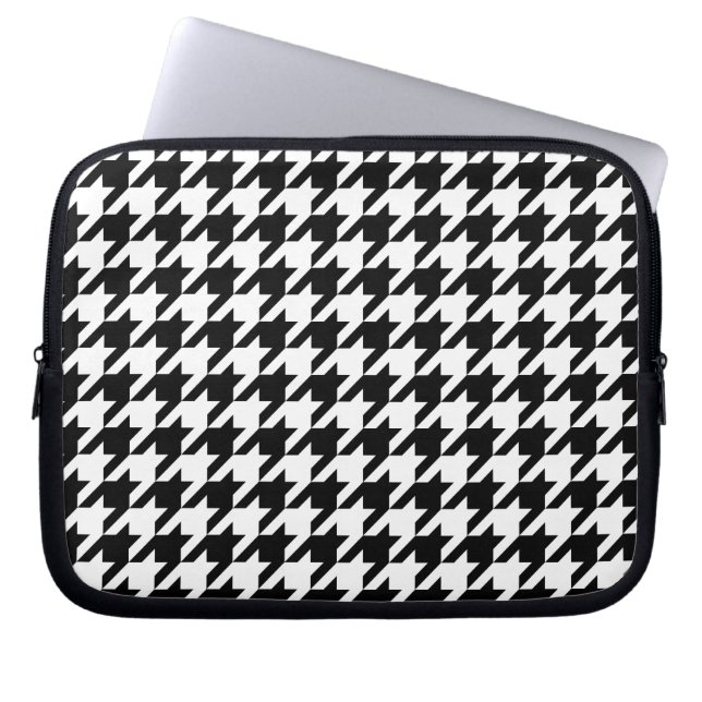 Capa Para Notebook Padrão houndstooth clássico design de verificação  (Frente)