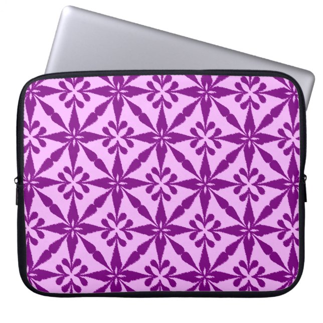 Capa Para Notebook Padrão Ikat Star - Violet and Orchid (Frente)