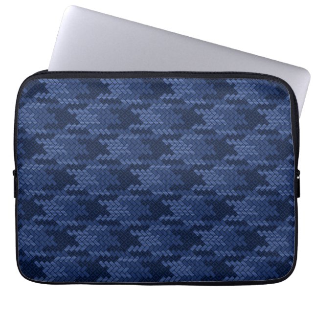 Capa Para Notebook Padrão impressionante de formas azuis (Frente)