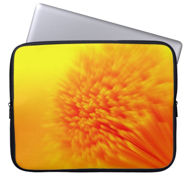 Capa Para Notebook Padrão laranja e amarelo na bolsa de laptop (Frente)