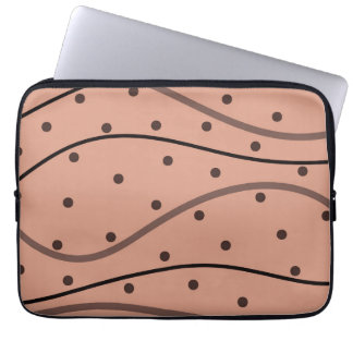 Capa Para Notebook Padrão Mocha Pontos e Stripes