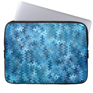 Capa Para Notebook Padrão na moda azul e preto