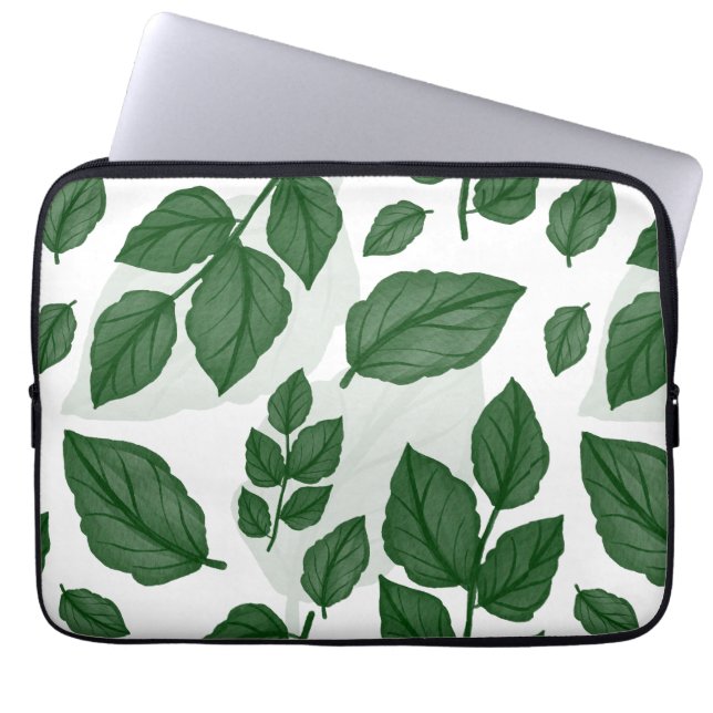 Capa Para Notebook Padrão natural verde folha sem costura (Frente)